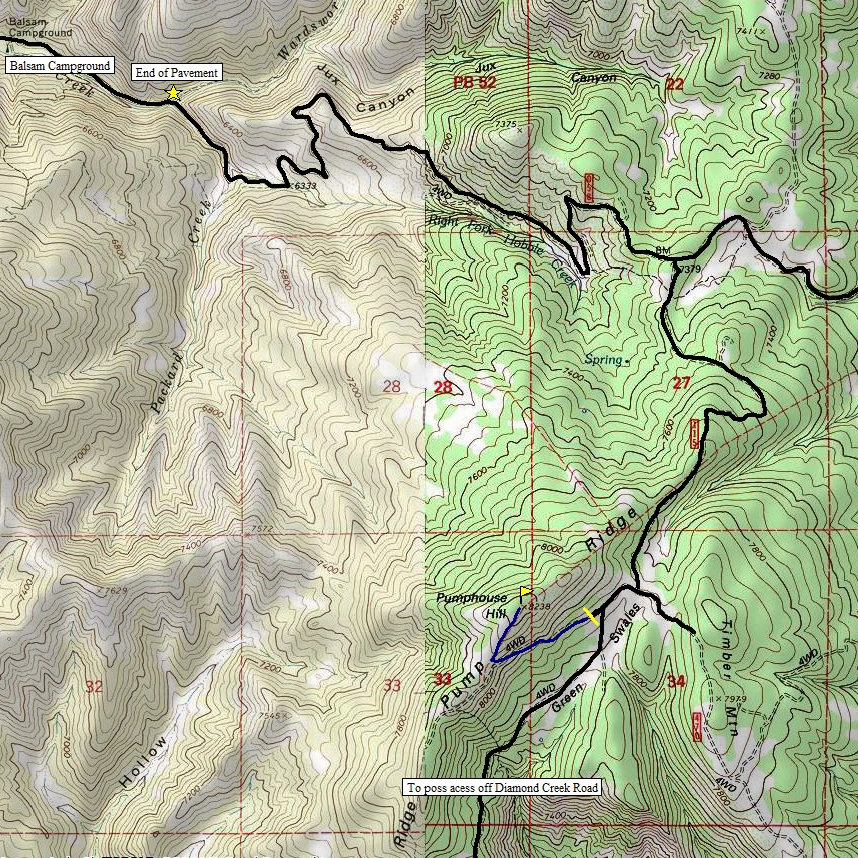 Pumphouse Hill Hobble Creek Map