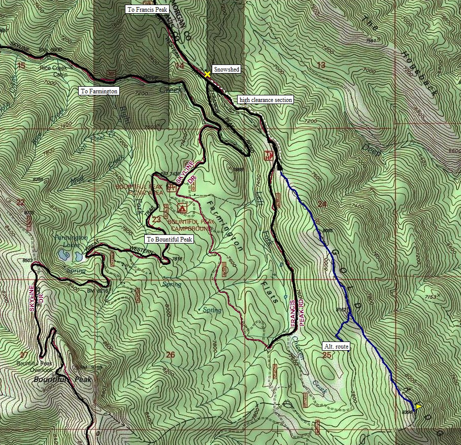 Farmington Canyon atv map