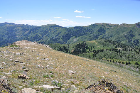 ridge north of Bountiful Peak 