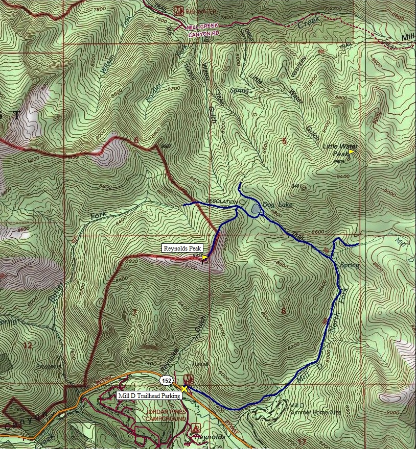 Reynolds Peak map
