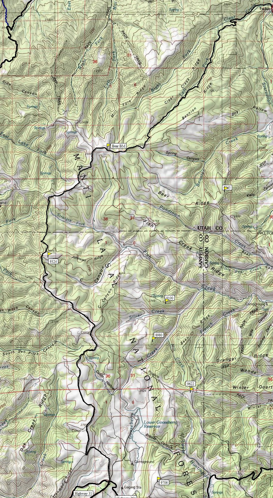 Skyline Drive map