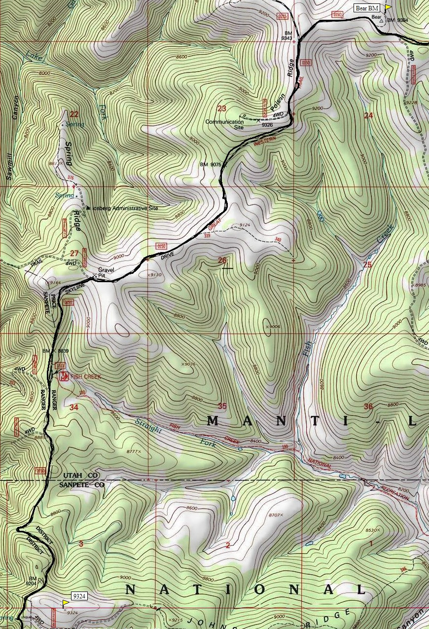 Skyline Drive map