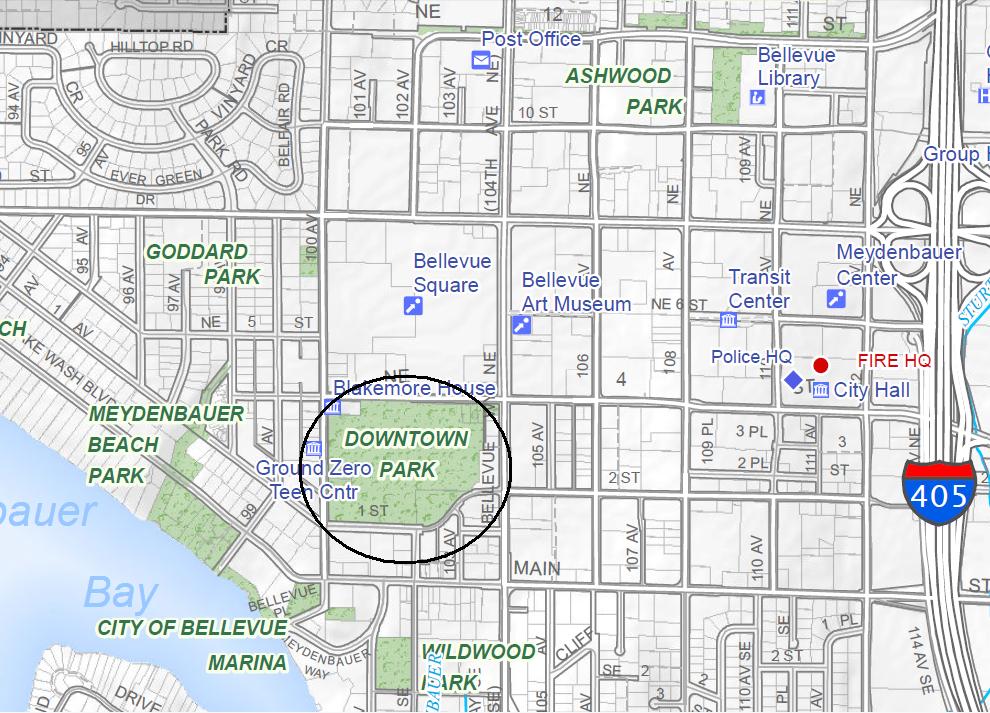 bellevue downtown map