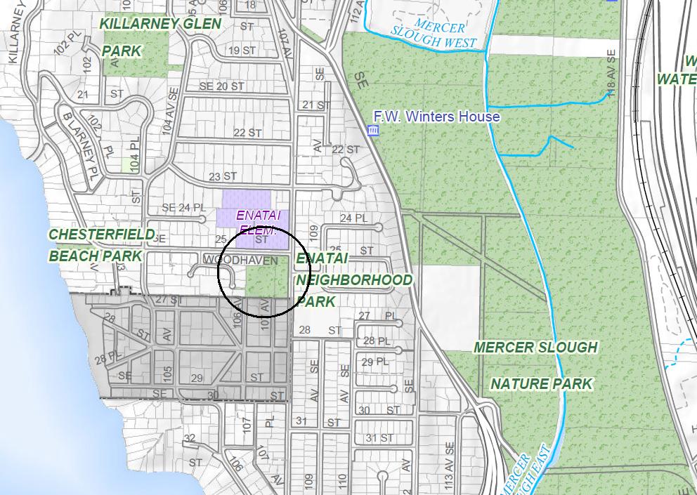 Enatai Neighborhood Park Map