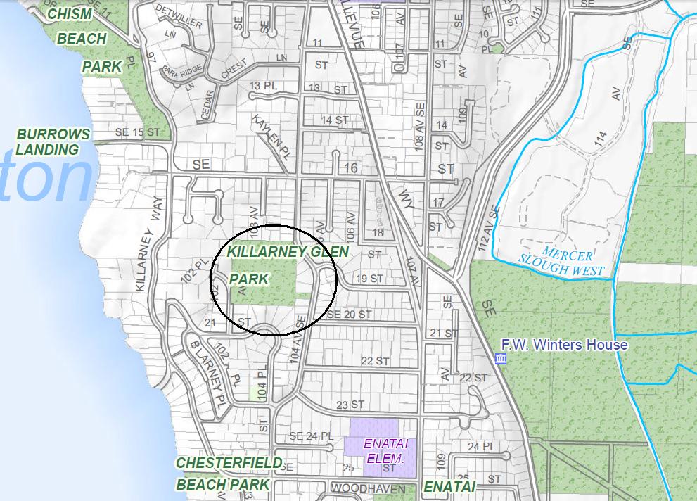 Killarney Glen Park Map