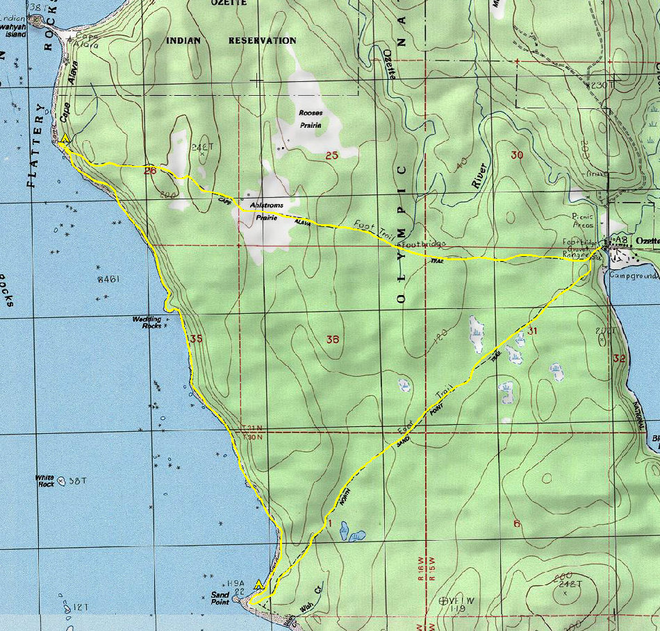 Cape Alava Map