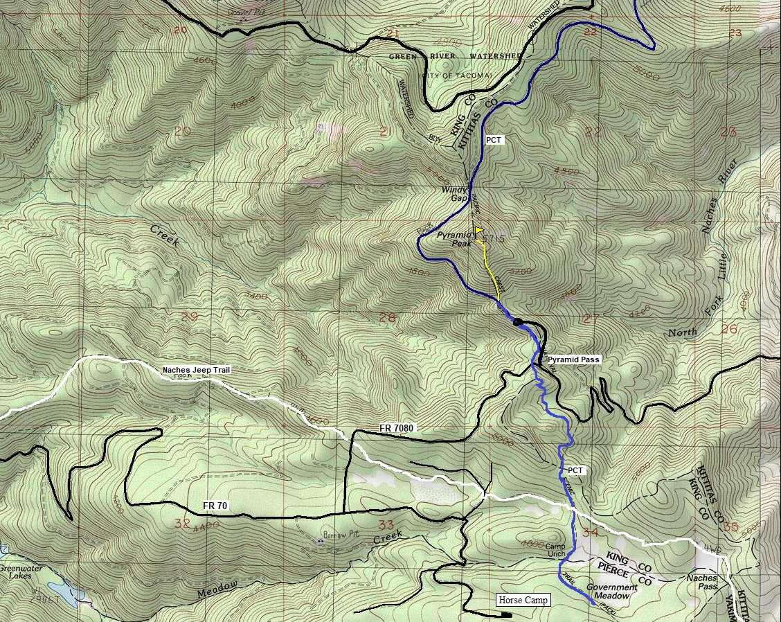 pyramid peak map