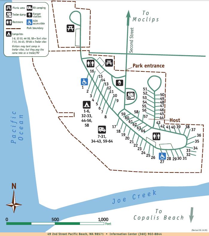 Pacific Beach state park map