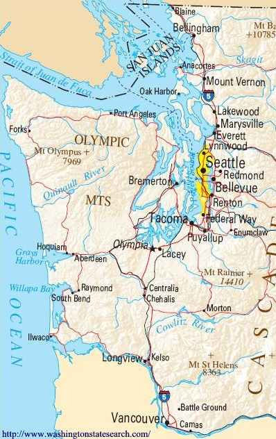 Washington Coast Map