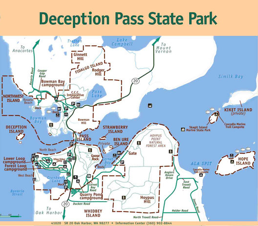 deception pass state park map