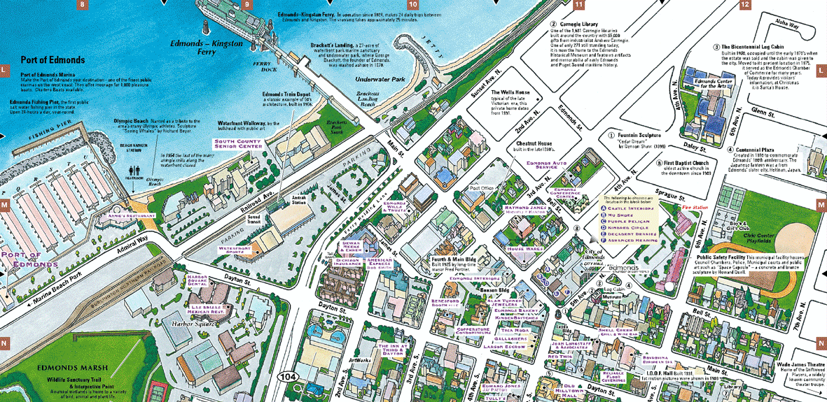 Edmonds Tourist Map