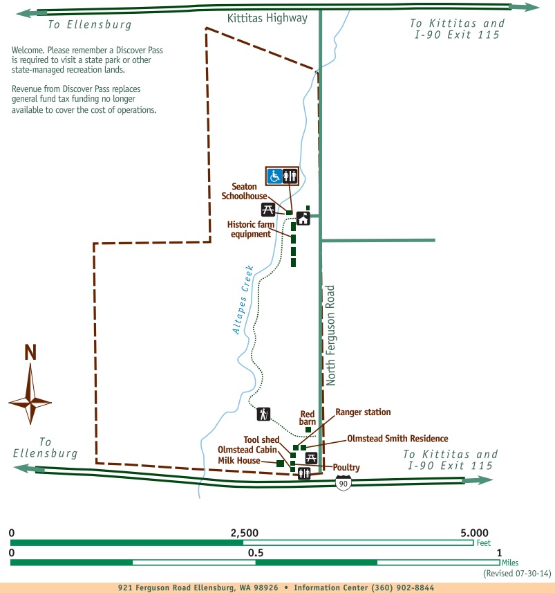 Olmstead Place State Park map