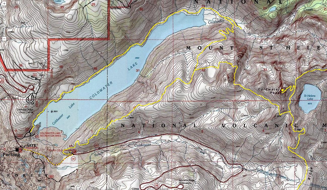 coldwater peak trail map