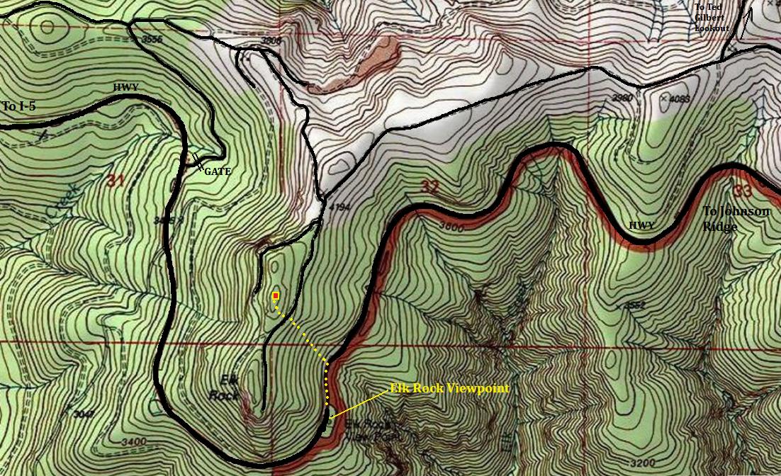 elk rock lookout map