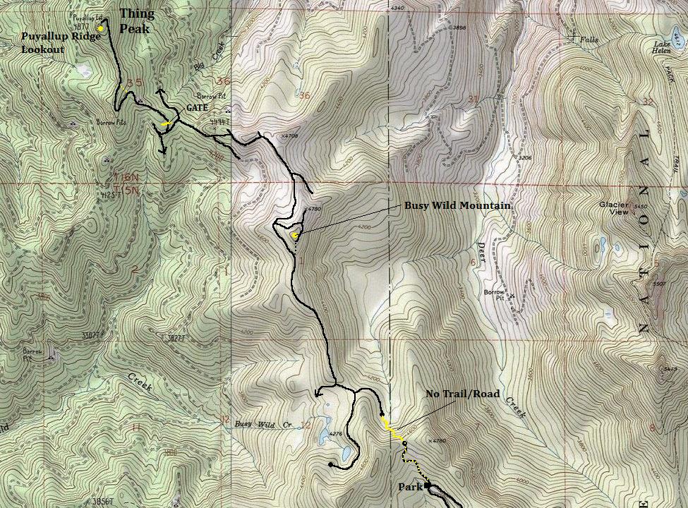 Puyallup Ridge Map