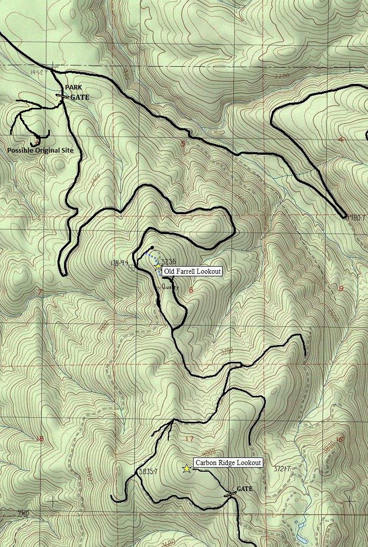 south prairie ofarrell lookout map