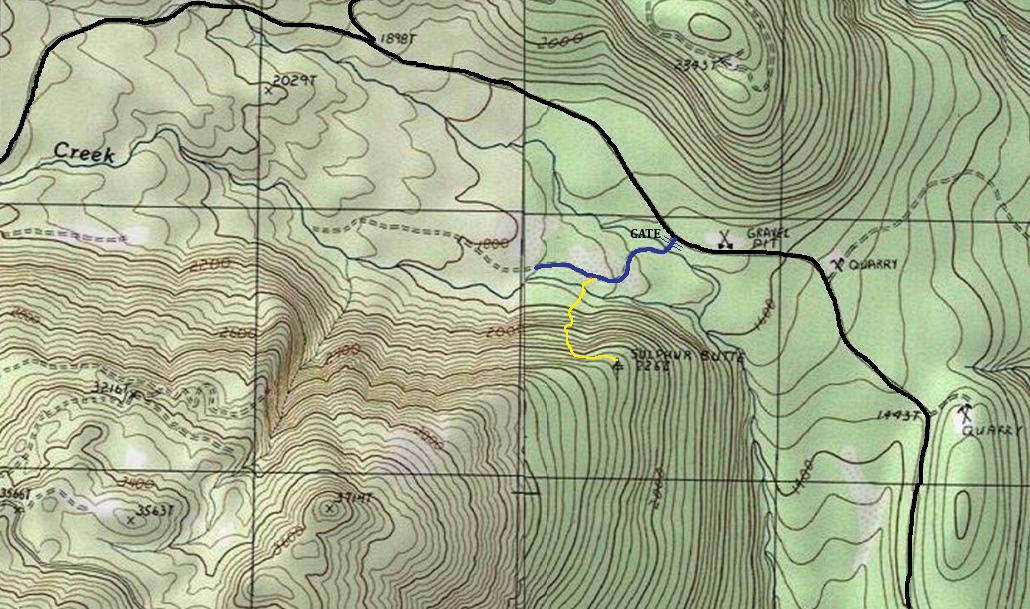 sulphur butte lookout map