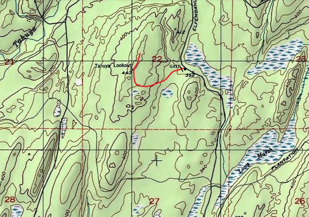 tahuya lookout map