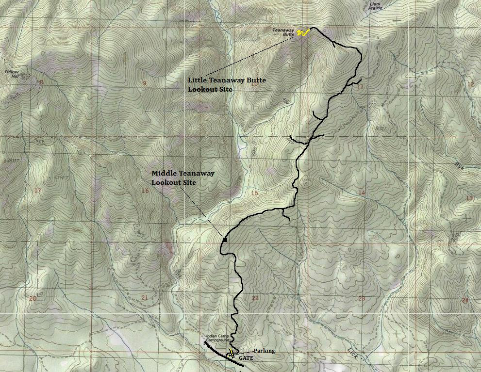 Teanaway Butte Map