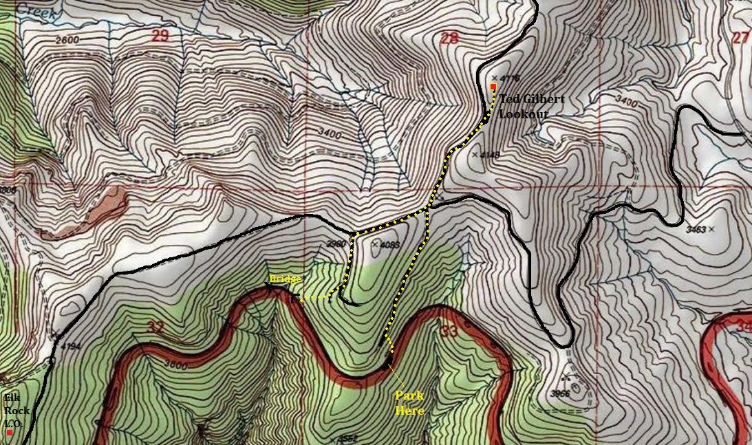 Ted Gilbert Lookout Map