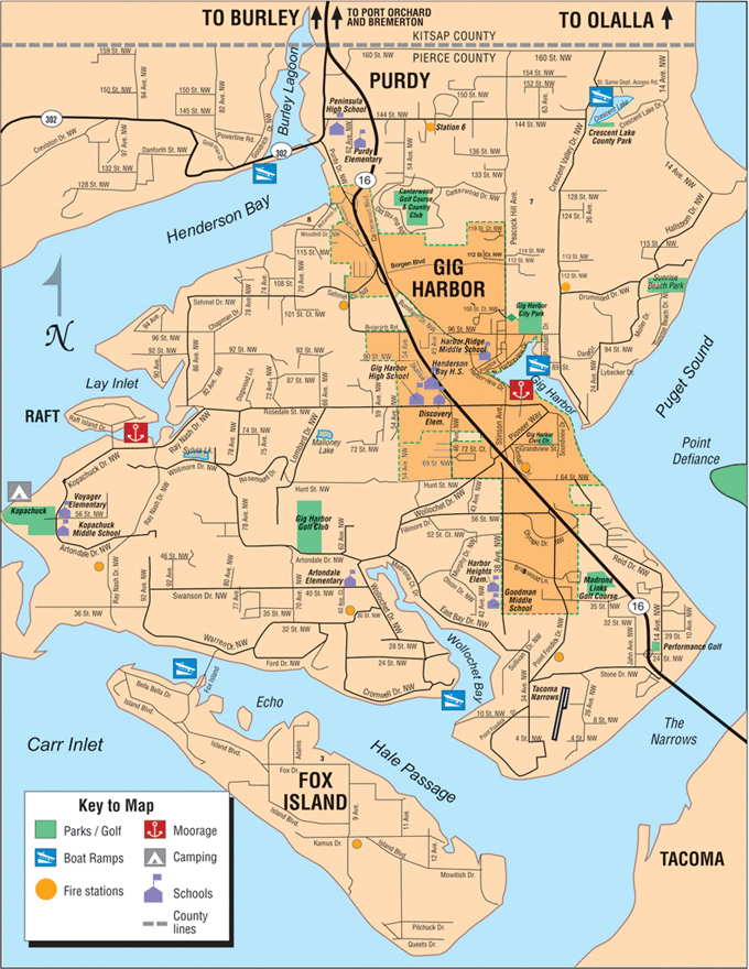 gig harbor map