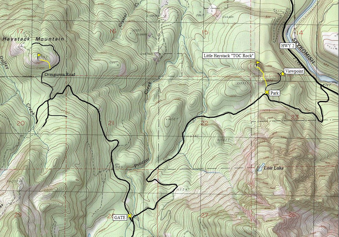 Haystack Mountain Map