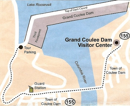 grand coulee dam map