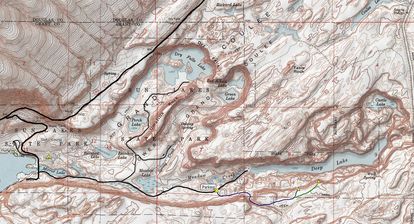 sun lakes state park map