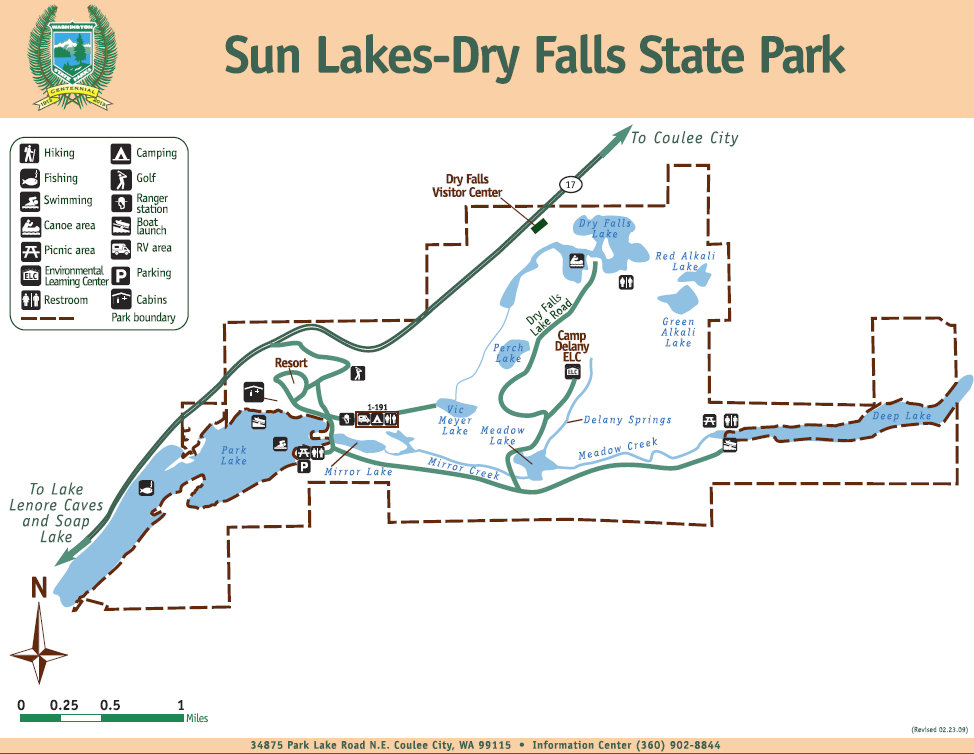 Dry Falls visitors map
