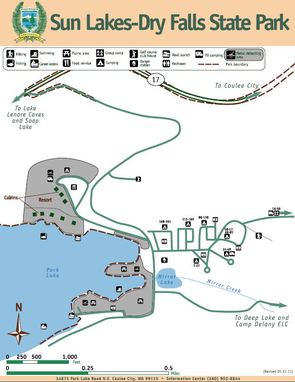 dry falls state park map