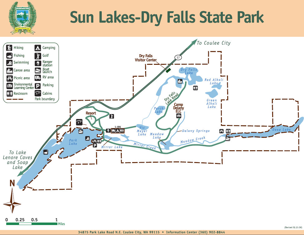 sun lakes state park map