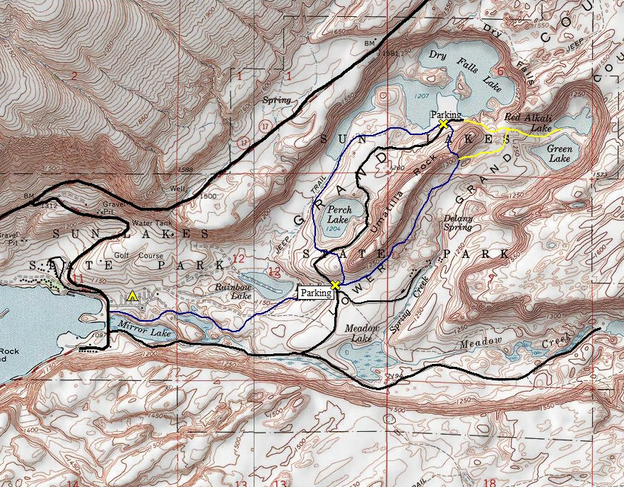 Umatilla Rock trail map