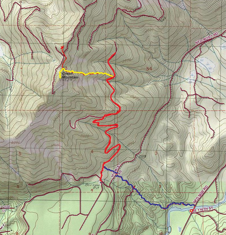 Green Mountain Trail Map