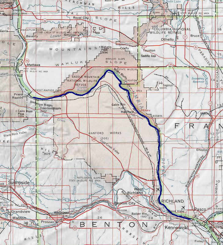 Hanford Reach Map