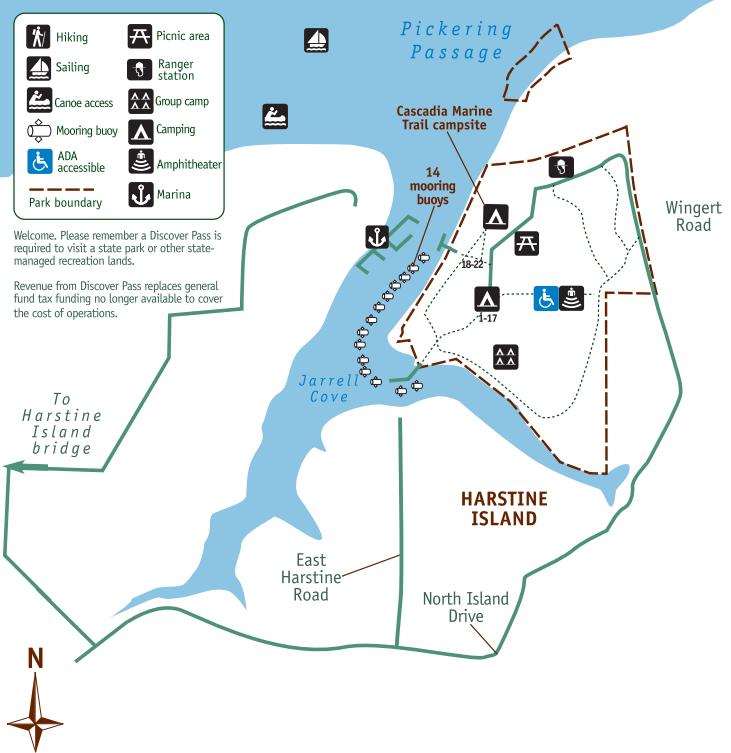 jarrell cove state park map