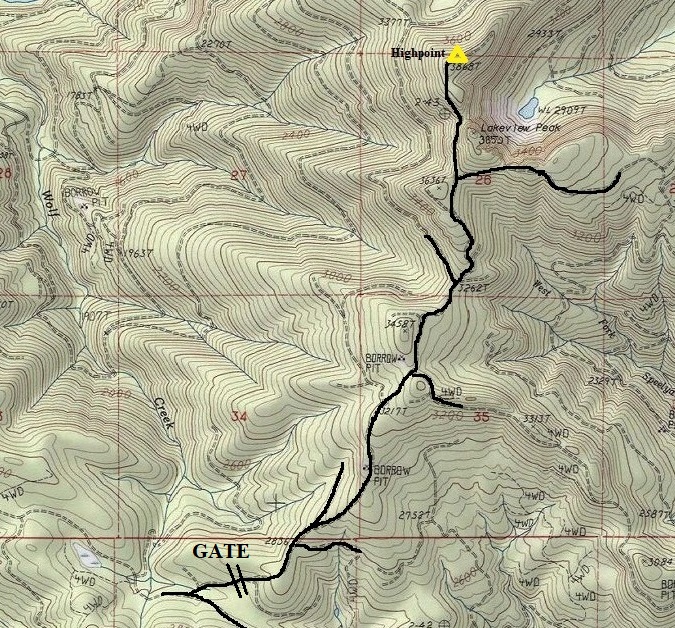 lakeview peak map