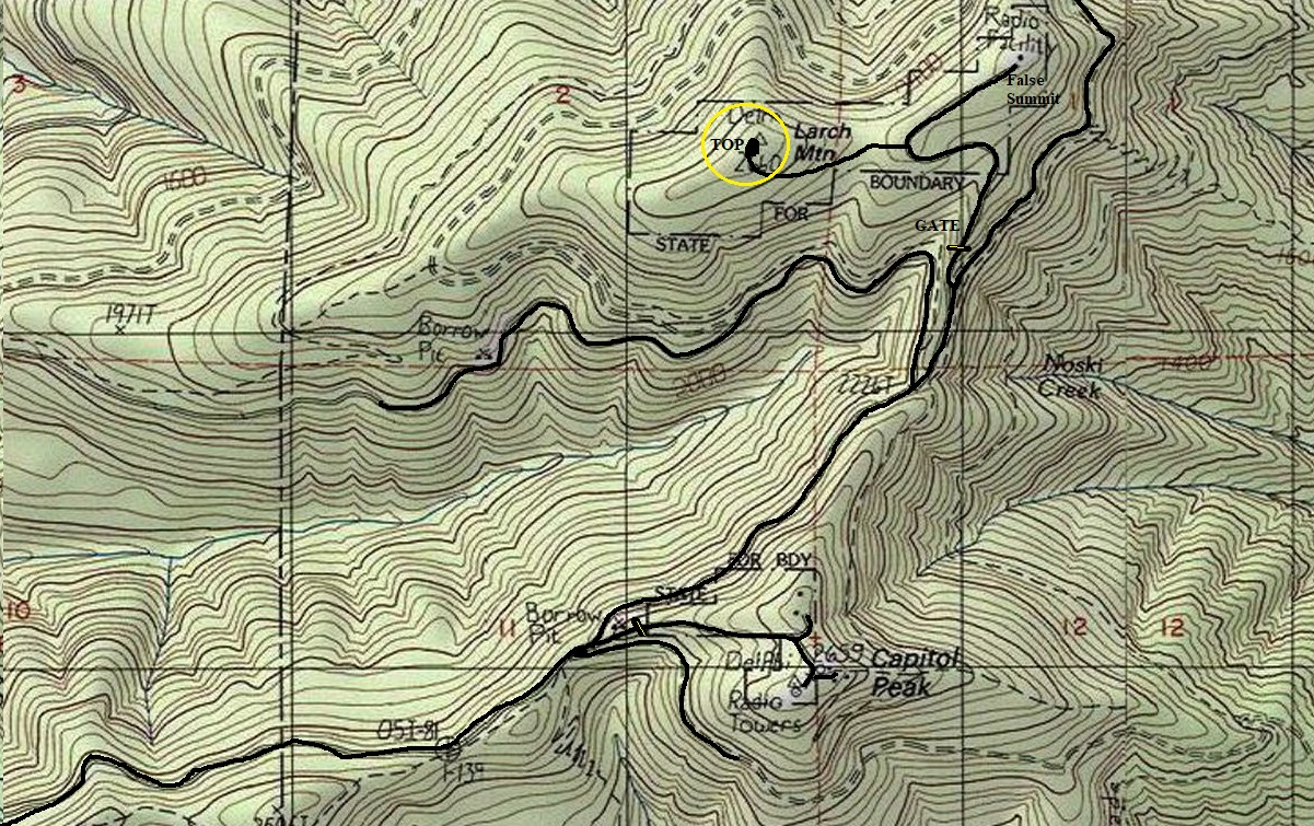 Larch Mountain map