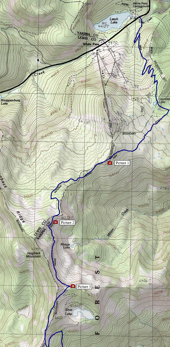 Goat Rocks Wilderess Map
