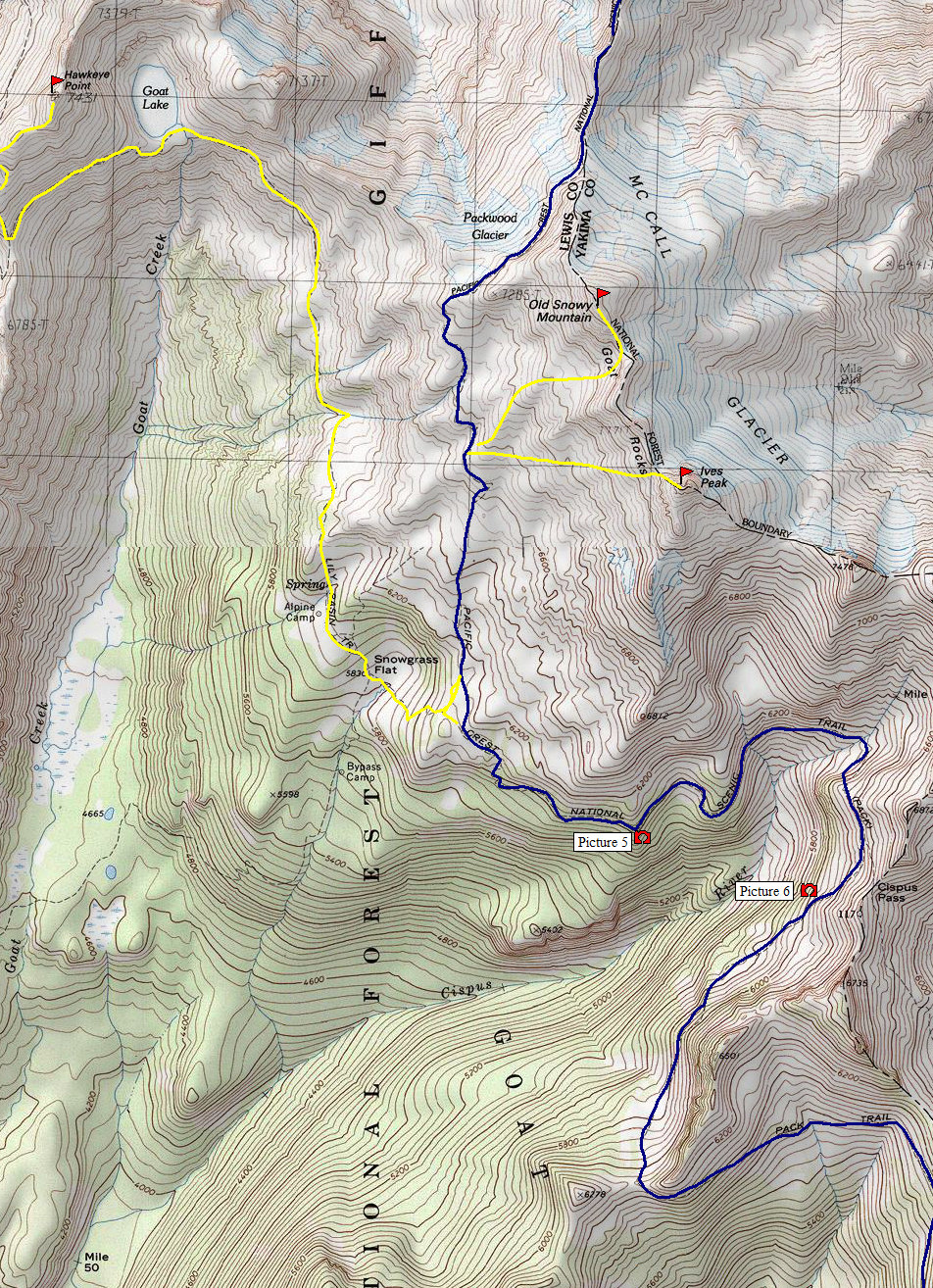 Goat Rocks Wilderess Map