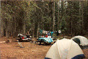 Morrison Creeek Campground below Mount Adams