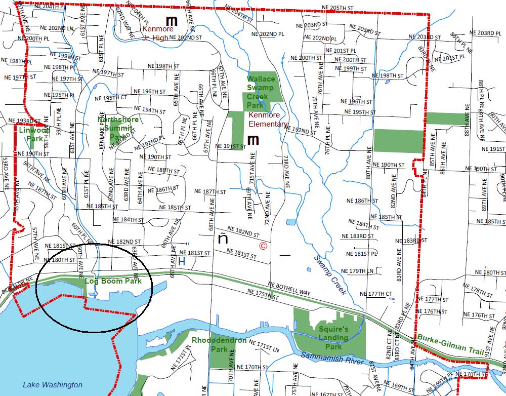 Log Boom Park map