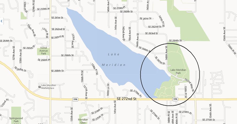 Lake Meridian Park map