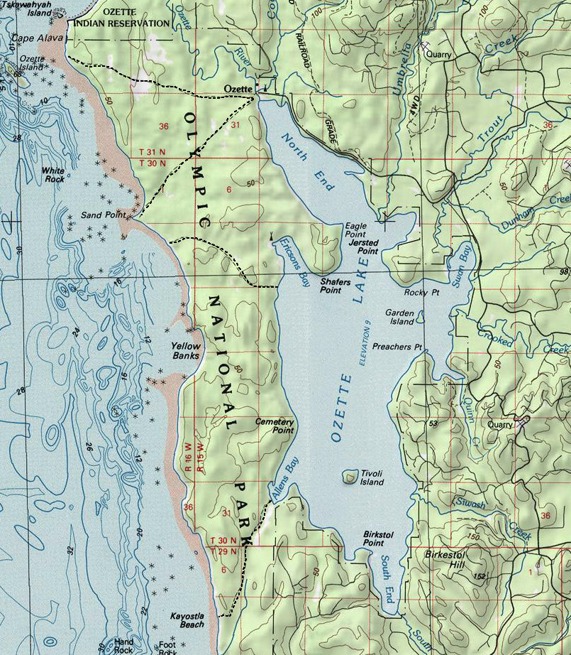 Lake Ozette Map