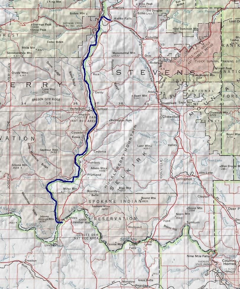 Lake Roosevelt Map