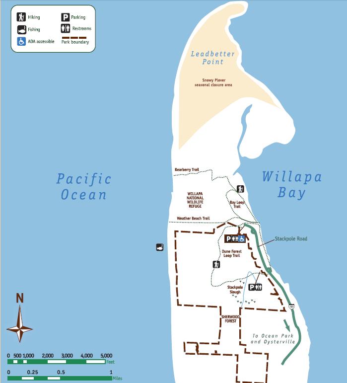 leadbetter state park map