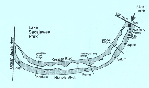 lake sacajewea map