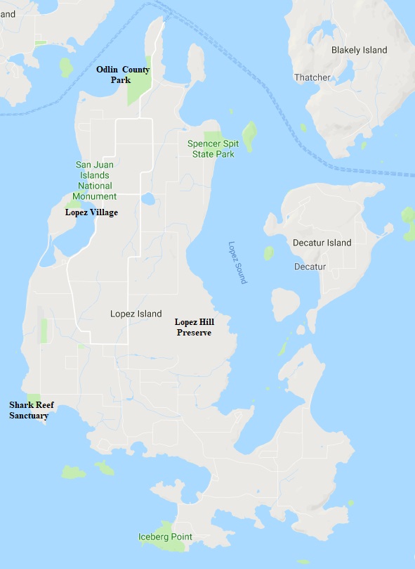 Lopez Island map