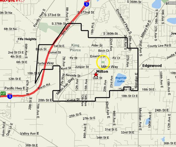 city of milton map of hill tower park