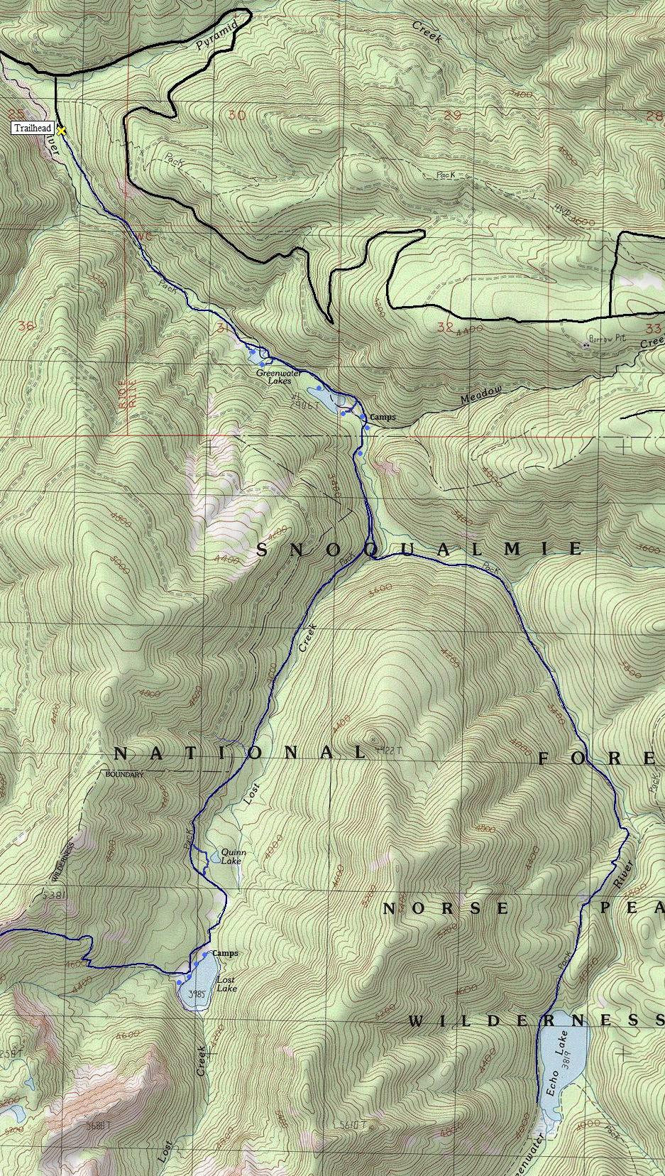 greenwater lakes trail map