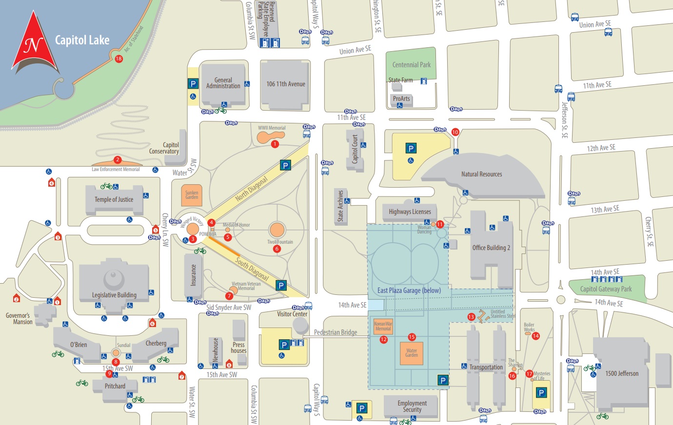 washington capitol campus map